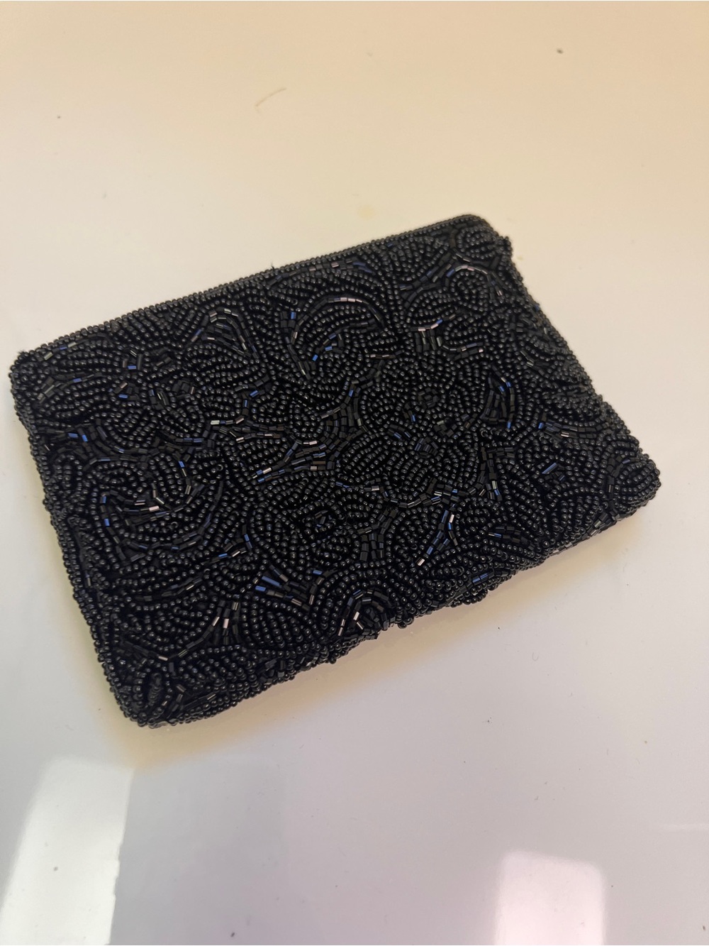 Beaded Black Evening Clutch